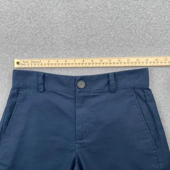 VINCE Shorts Womens 4 Navy Blue Hemp Cotton Coastal Casual Lightweight Summer